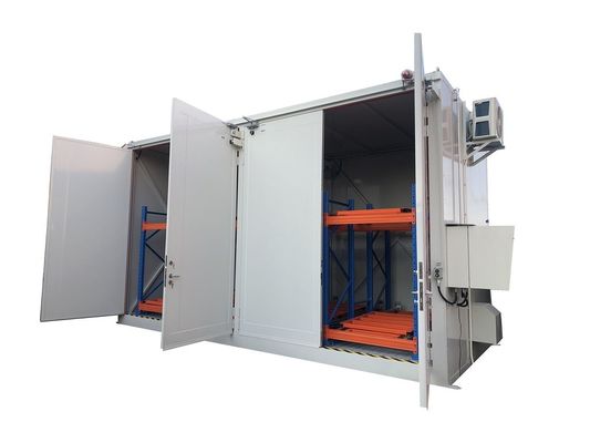 kopen Gevaarlijke stoffen in buitenruimten Gebouw Niet-brandbare container voor trommelen en IBC's Gevaarlijke stof online vervaardiging